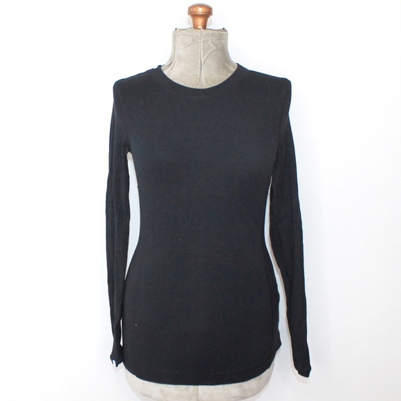 Lululemon Black Long Sleeve Shirt With Ruffles